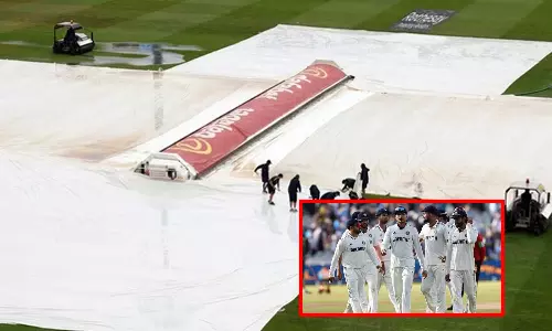 இந்தியா VS இங்கிலாந்து டெஸ்ட் போட்டியின் கடைசி நாள் ஆட்டம் மழையால் தாமதம்