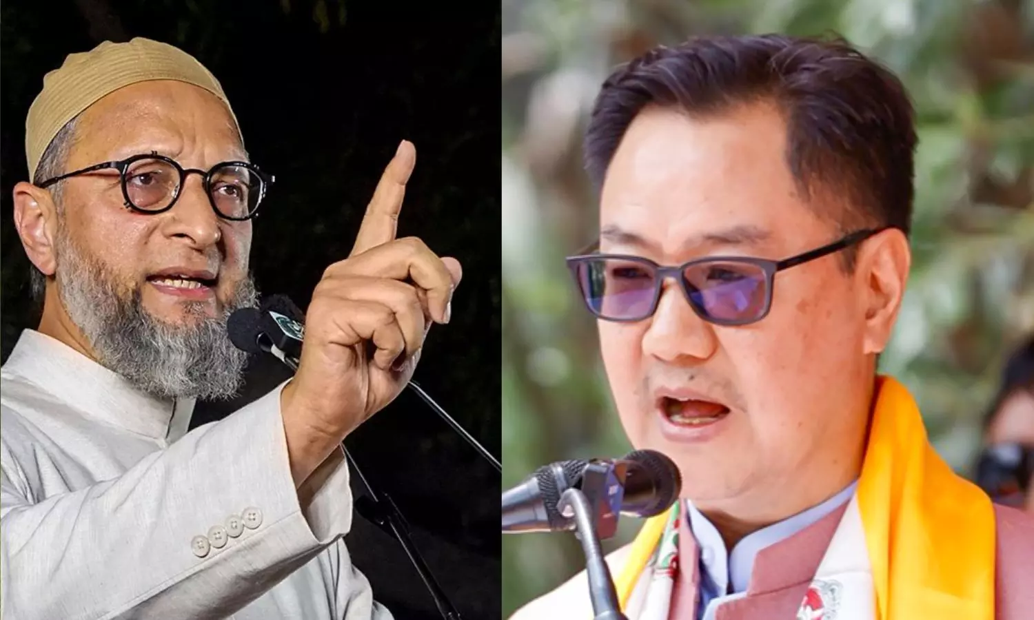 இந்திய முஸ்லிம்கள் குடிமக்களாக அல்ல, பணயக்கைதிகளாக வாழ்கிறோம்.. கிரண் ரிஜிஜுவுக்கு ஓவைசி கண்டனம் இந்திய முஸ்லிம்கள் குடிமக்களாக அல்ல, பணயக்கைதிகளாக வாழ்கிறோம்.. கிரண் ரிஜிஜுவுக்கு ஓவைசி கண்டனம்