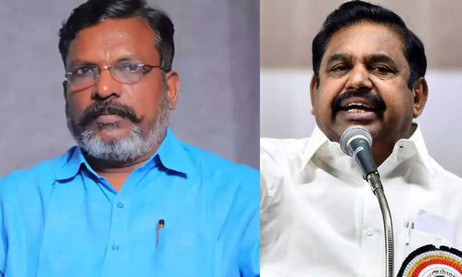 உள்ளே ஒன்று, வெளியே ஒன்று என்பதுபோல் திருமாவளவன் பேசுகிறார்: எடப்பாடி பழனிசாமி உள்ளே ஒன்று, வெளியே ஒன்று என்பதுபோல் திருமாவளவன் பேசுகிறார்: எடப்பாடி பழனிசாமி