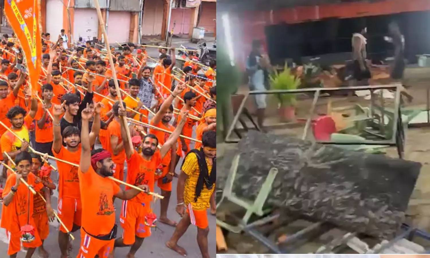 உணவில் வெங்காயம் சேர்த்து பரிமாறியதால் ஆத்திரம்.. ஓட்டலை அடித்து நொறுக்கிய பக்தர்கள்!