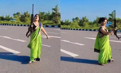 ரீல்ஸ் எடுக்க ரிஸ்க் எடுத்த பெண் - கடும் நடவடிக்கை எடுக்கக் கோரும் நெட்டிசன்கள்