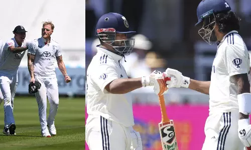 லார்ட்ஸ் டெஸ்ட்: சதத்தை நோக்கி கே.எல். ராகுல், ரன்அவுட் ஆன ரிஷப் பண்ட்- இந்தியா 248/4