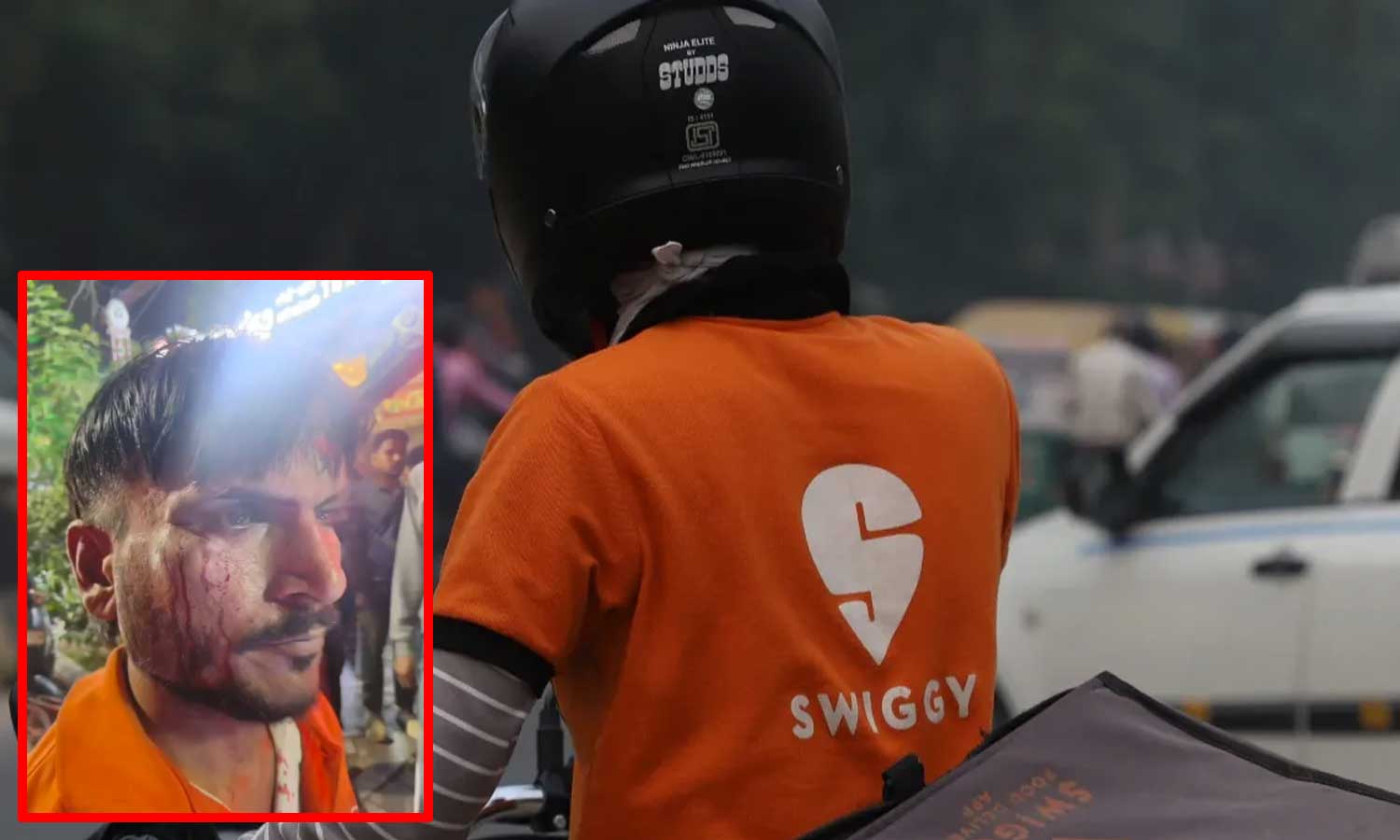 VIDEO: சிக்னலில் நின்றதற்காக உணவு டெலிவரி ஊழியரை கொடூரமாக தாக்கிய வாலிபர்கள்