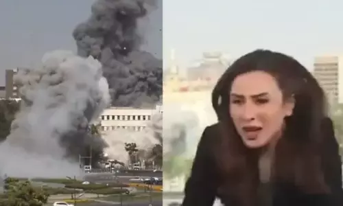 சிரியா மீது தாக்குதல் நடத்திய இஸ்ரேல் ராணுவம் - நேரலையில் நடந்த குண்டுவீச்சு - அதிர்ச்சி வீடியோ