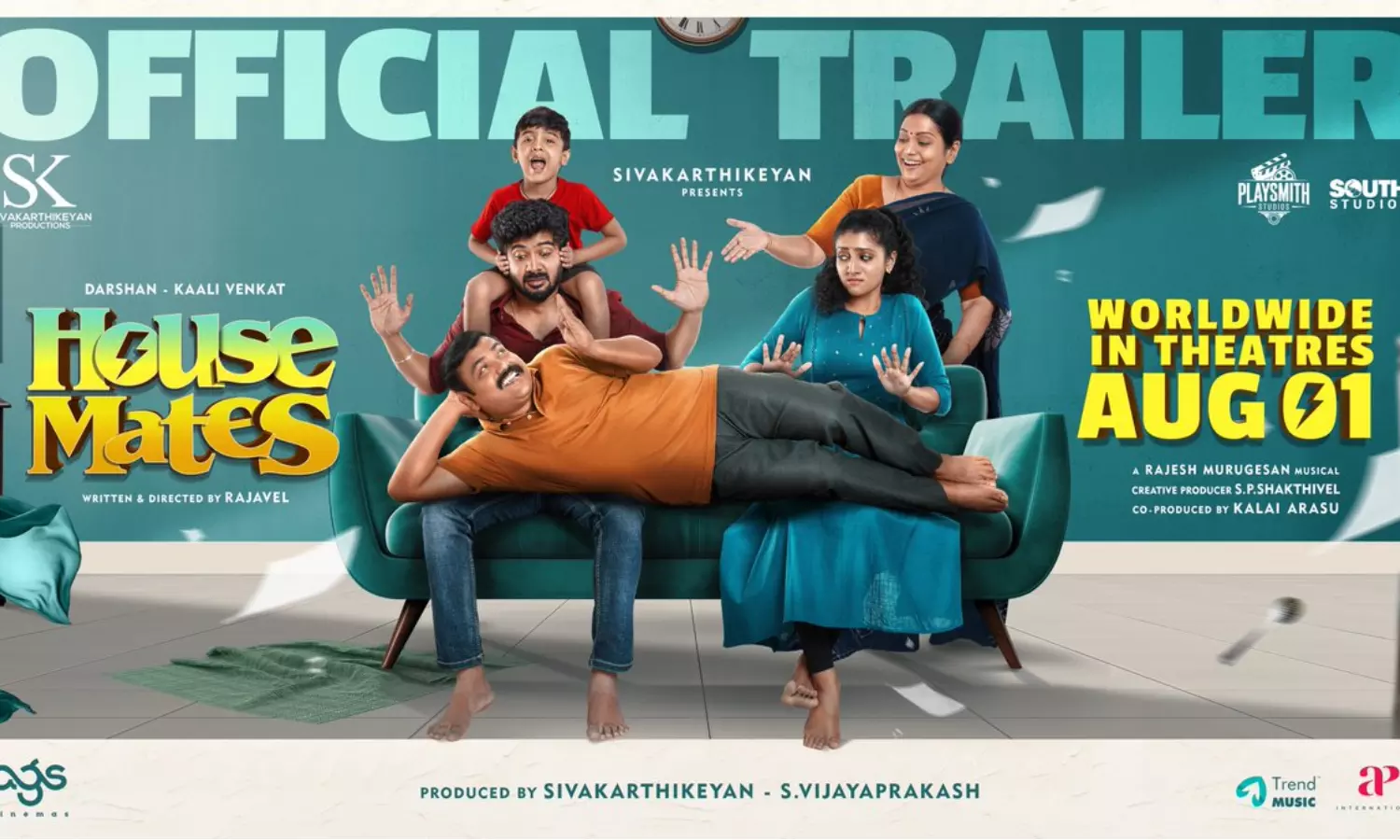 தர்ஷன் - காளி வெங்கட்  நடித்த ஹவுஸ் மேட்ஸ் படத்தின் டிரெய்லர் ரிலீஸ்