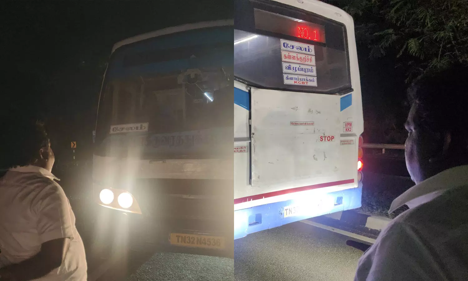 பெயர் பலகை இல்லாமல் சென்ற அரசு பேருந்து- நள்ளிரவில் திடீர் ஆய்வு மேற்கொண்ட அமைச்சர் சிவசங்கர்