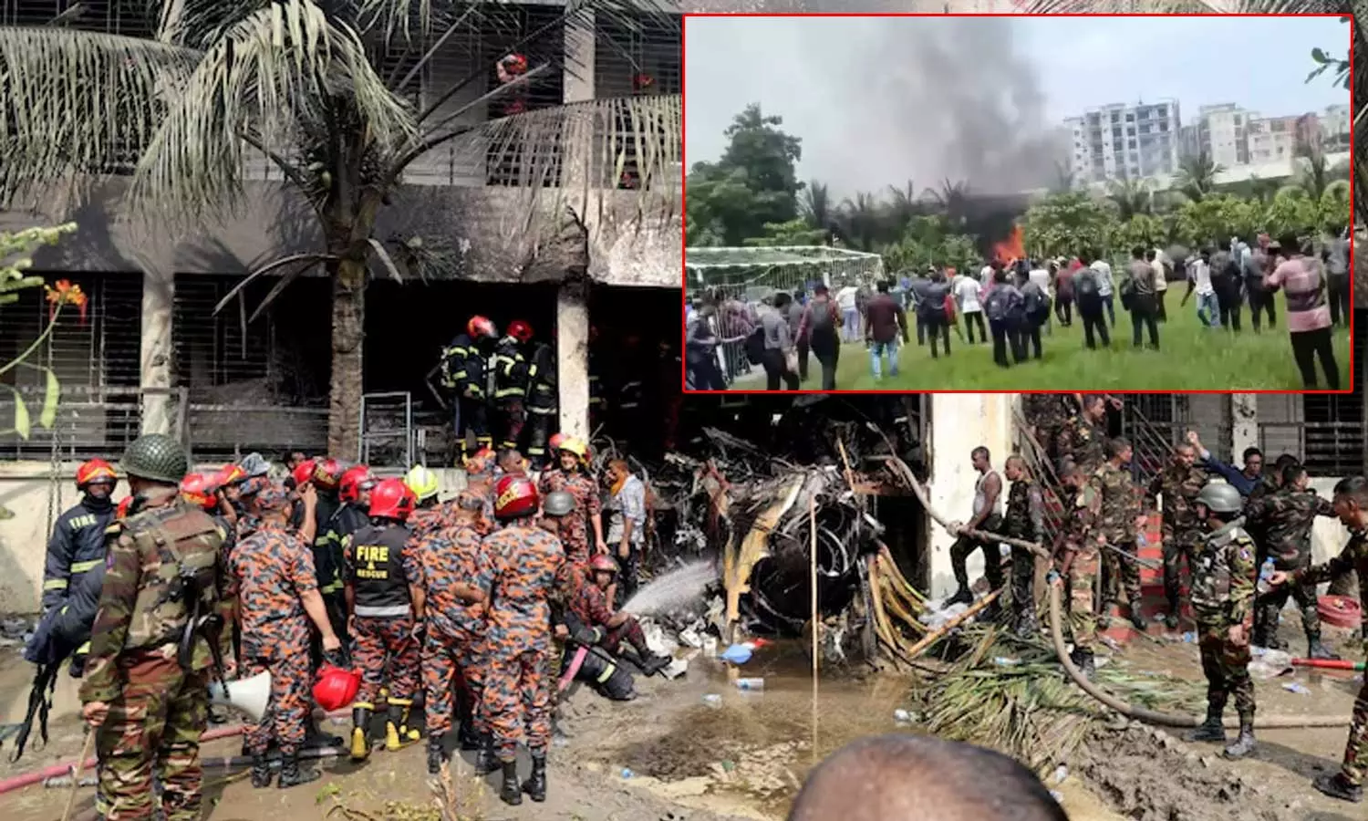 பள்ளி மீது விழுந்த பயிற்சி போர் விமானம்: 17  மாணவர்கள், 2 ஆசிரியர்கள் உயிரிழந்த சோகம்..!