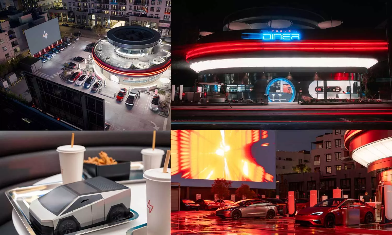 சார்ஜ் போடும் நேரத்தில் சாப்பிடலாம்: Tesla Diner-ஐ திறந்த எலான் மஸ்க்..!