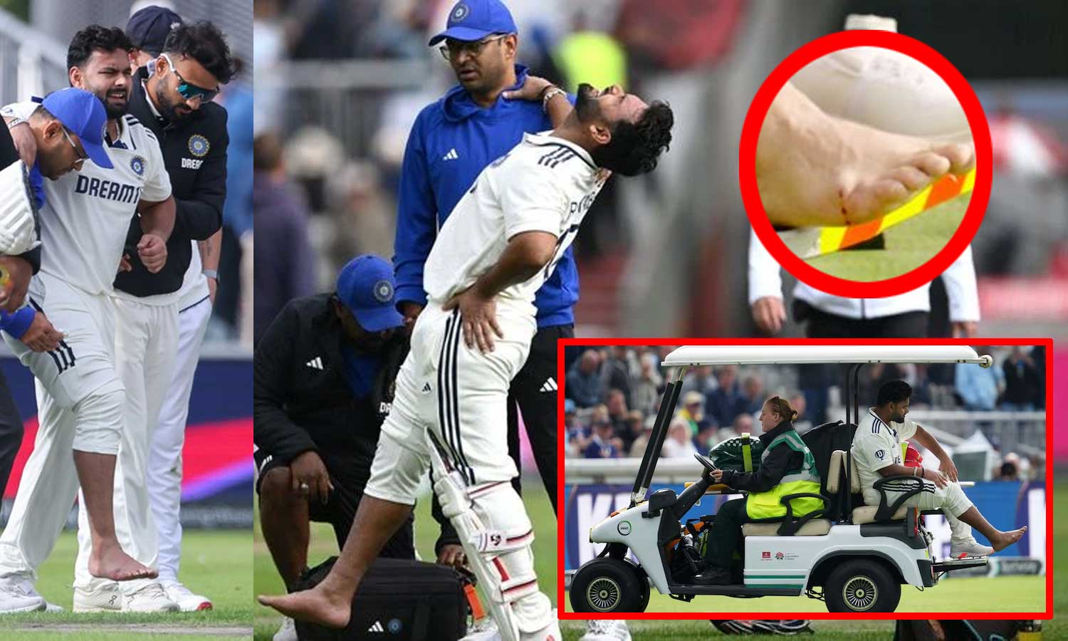 ENG vs IND:  4வது டெஸ்ட் - காலில் ஏற்பட்ட காயத்தால் மைதானத்திலிருந்து வெளியேறிய பண்ட்!