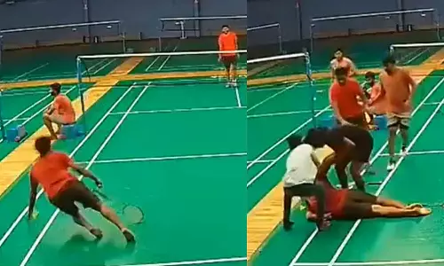 VIDEO: பேட்மிண்டன் விளையாடும்போது மாரடைப்பு ஏற்பட்டு 25 வயது இளைஞர் மரணம்
