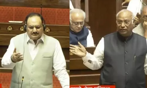 சொன்ன வார்த்தையை வாபஸ் பெற்று கார்கேவிடம் மன்னிப்பு கேட்ட நட்டா - மாநிலங்களவையில் நடந்த சம்பவம்