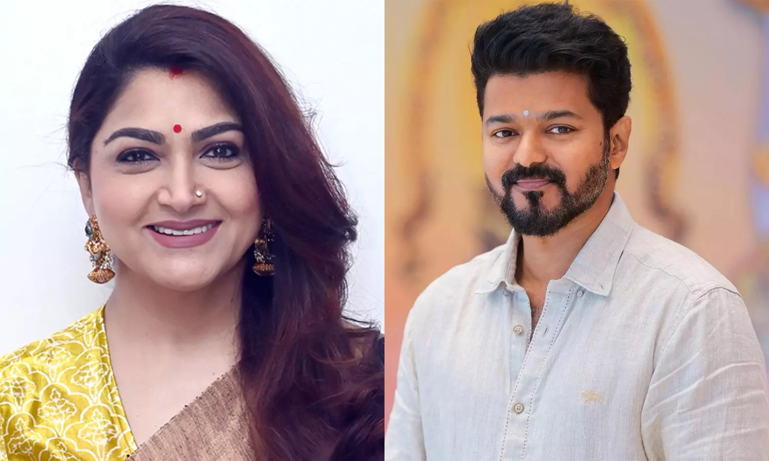 அ.தி.மு.க-பா.ஜ.க. கூட்டணிக்கு வர வேண்டும்- விஜய்க்கு அழைப்பு விடுத்த குஷ்பு அ.தி.மு.க-பா.ஜ.க. கூட்டணிக்கு வர வேண்டும்- விஜய்க்கு அழைப்பு விடுத்த குஷ்பு