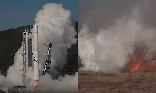 VIDEO: 14 விநாடிகளிலேயே தரையில் விழுந்த ராக்கெட் - ஆஸ்திரேலியாவின் முதல் முயற்சி தோல்வி