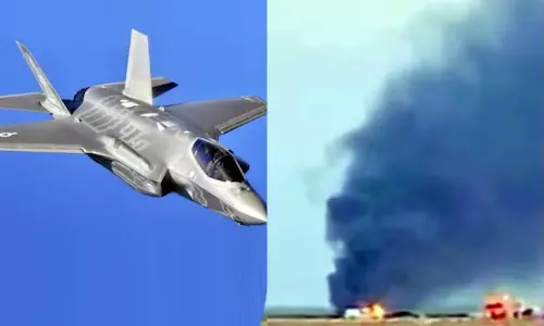 VIDEO: அமெரிக்காவில் பயிற்சியின்போது விபத்துக்குள்ளான F35 போர் விமானம் - உயிர்தப்பிய விமானி