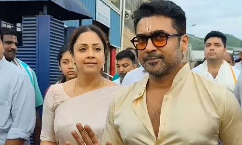 திருப்பதி ஏழுமலையான் கோவிலில் சூர்யா - ஜோதிகா தம்பதி சாமி தரிசனம்