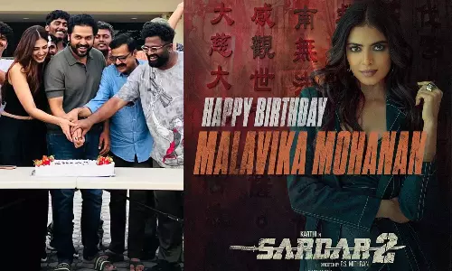 நடிகை மாளவிகா மோகனனுக்கு பிறந்தநாள் வாழ்த்து தெரிவித்த சர்தார் 2 படக்குழு