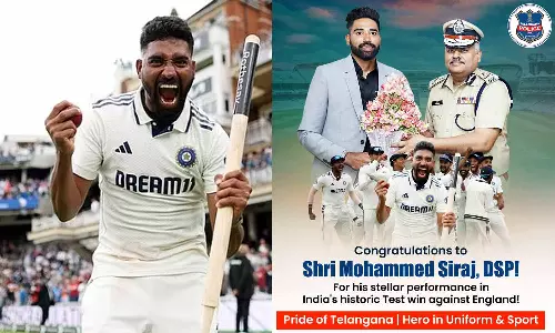 DSP சிராஜை பாராட்டிய தெலுங்கானா காவல்துறை
