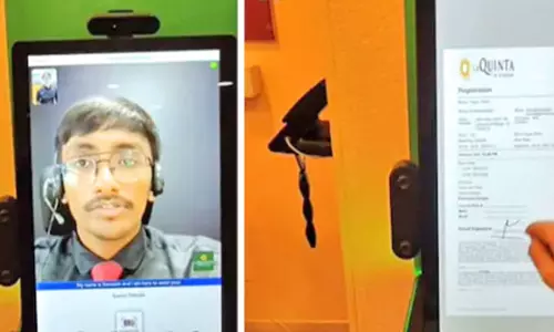 VIDEO: அமெரிக்க ஓட்டலில்  டிஜிட்டல் வரவேற்பாளர்