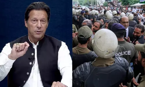 இம்ரான் கானை விடுவிக்ககோரி பாகிஸ்தானில் வெடித்த போராட்டம் - 500-க்கும் மேற்பட்டோர் கைது
