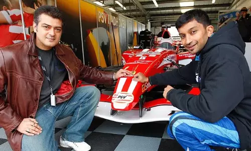 அஜித்துடன் கைகோர்த்த பிரபல கார் ரேசிங் வீரர் நரேன் கார்த்திகேயன்!