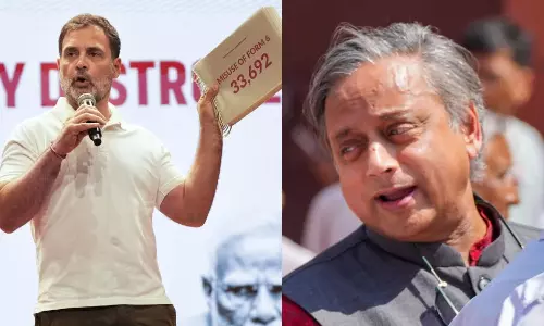 தேர்தல் ஆணையம்  மீது அடுக்கடுக்கான குற்றச்சாட்டுகள்.. ராகுல் காந்திக்கு சசி தரூர் ஆதரவு!