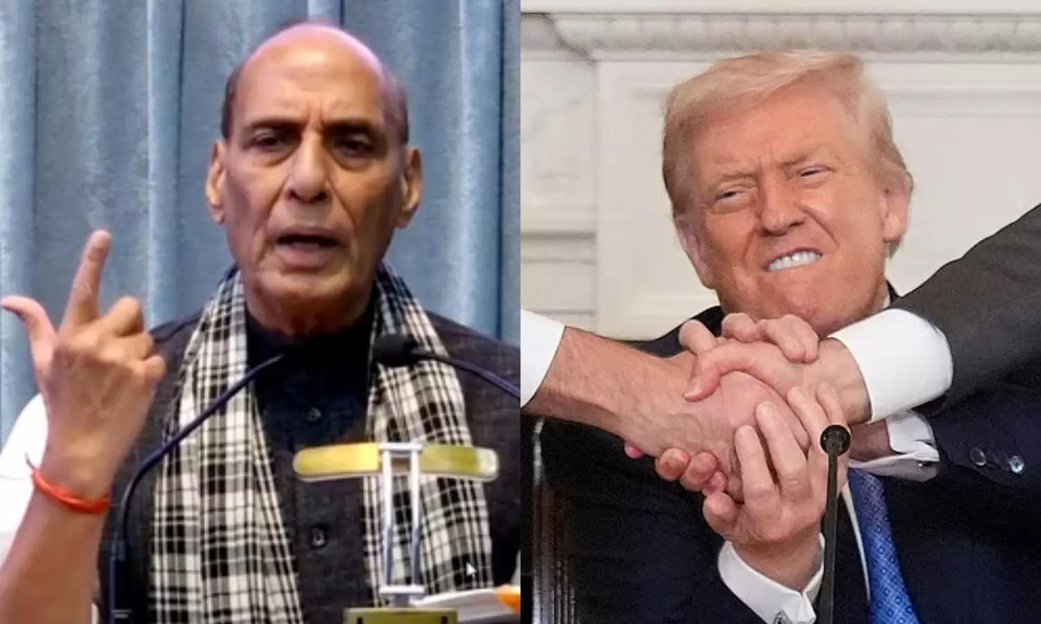 இந்தியா வேகமாக வளர்வதை சிலர் விரும்பவில்லை - டிரம்பை மறைமுகமாக விமர்சித்த ராஜ்நாத் சிங் இந்தியா வேகமாக வளர்வதை சிலர் விரும்பவில்லை - டிரம்பை மறைமுகமாக விமர்சித்த ராஜ்நாத் சிங்