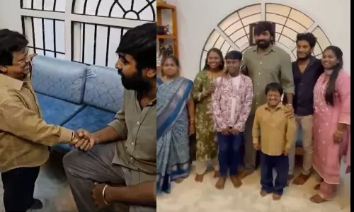 நடிகர் கிங்காங் குடும்பத்துடன் விஜய் சேதுபதி - வைரல் வீடியோ