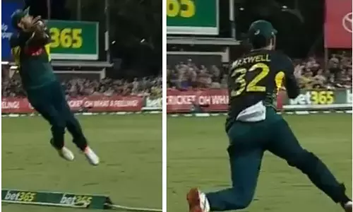 தனி ஆளாகப் போராடிய ரிக்கல்டன்: பாய்ந்து பிடித்த மேக்ஸ்வெல் கேட்ச்-வைரலாகும் வீடியோ