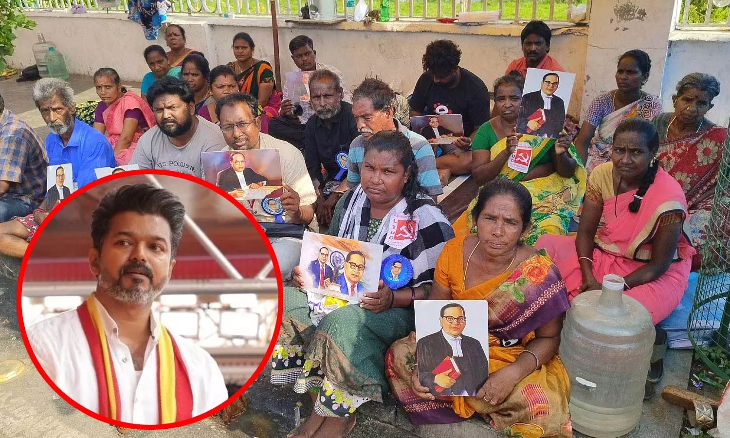 பனையூரில் உள்ள தவெக அலுவலகத்தில் விஜயை சந்தித்த தூய்மை பணியாளர்கள் பனையூரில் உள்ள தவெக அலுவலகத்தில் விஜயை சந்தித்த தூய்மை பணியாளர்கள்