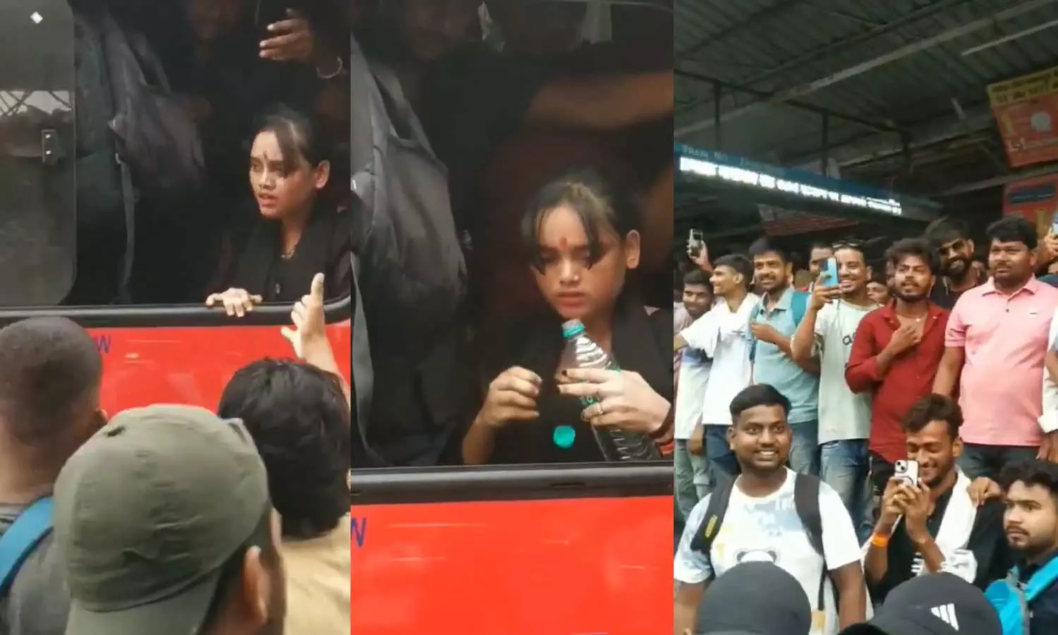 முன்பதிவில்லா ரெயில் பெட்டி கூட்டத்தில் சிக்கி திணறிய இளம்பெண்: போட்டோ எடுத்து கிண்டல் செய்த கூட்டம்..!- வீடியோ