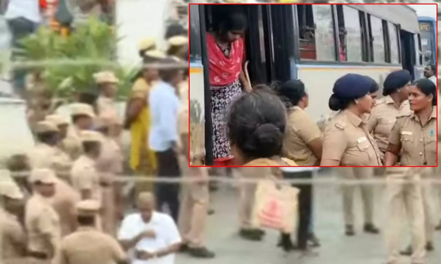 தூய்மை பணியாளர்கள் போராட்ட களத்தில் போலீசார் குவிப்பு: பதற்றமான சூழல்..! தூய்மை பணியாளர்கள் போராட்ட களத்தில் போலீசார் குவிப்பு: பதற்றமான சூழல்..!