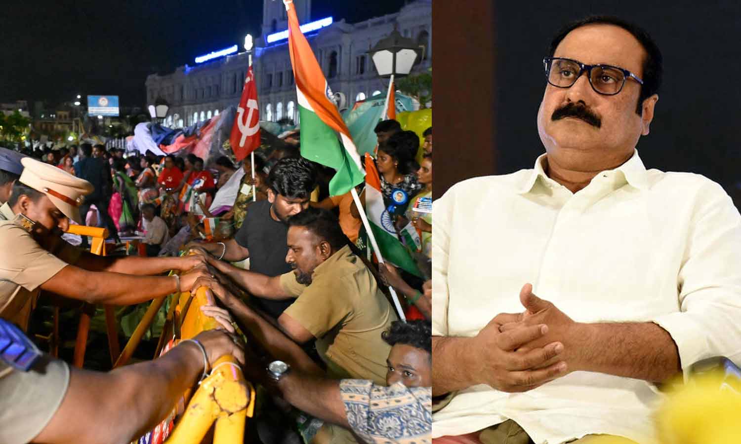 தூய்மைப் பணியாளர்களுக்கு எதிராக அடக்குமுறையை ஏவுவது வீரமல்ல... கோழைத்தனம்- அன்புமணி தூய்மைப் பணியாளர்களுக்கு எதிராக அடக்குமுறையை ஏவுவது வீரமல்ல... கோழைத்தனம்- அன்புமணி