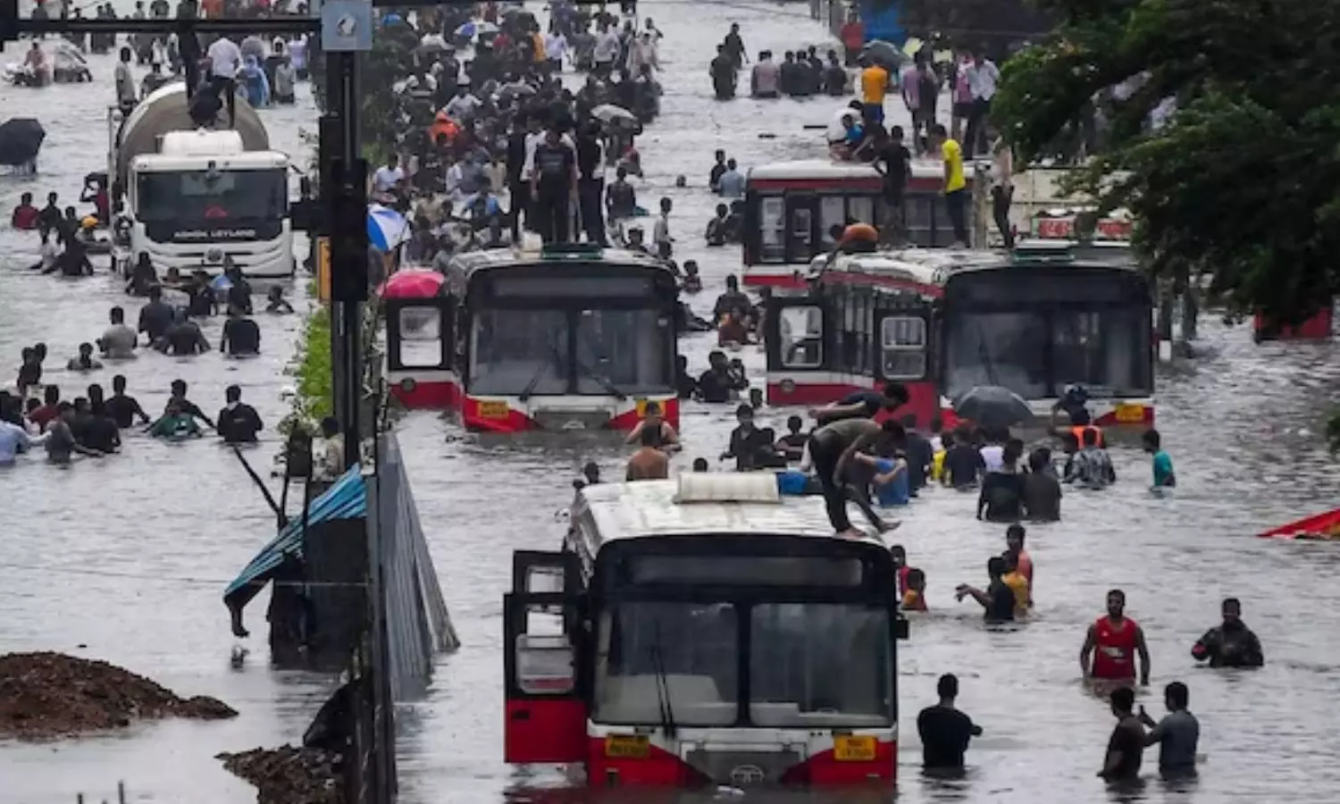 மும்பையில் ஒரே நாளில் 300 மி.மீ. மழை.. வெள்ளக்காடான சாலைகள் - அடுத்த 48 மணி நேரத்திற்கு எச்சரிக்கை