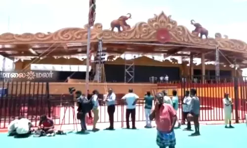 தவெக 2வது மாநில மாநாடு: முழு வீச்சில் விறுவிறுப்பாக நடந்துவரும் பணிகள்