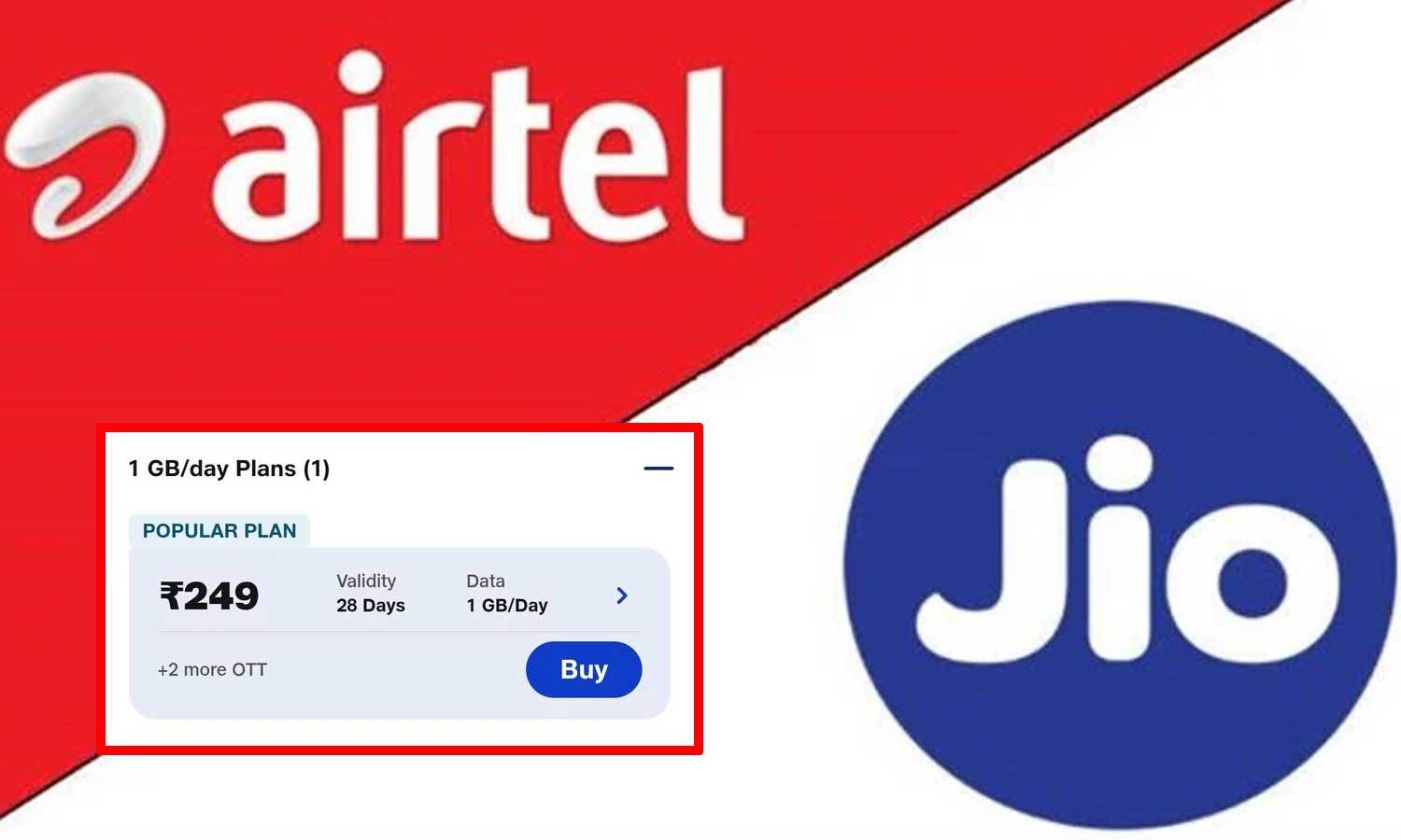 ஜியோவை தொடர்ந்து குறைந்தபட்ச மாத ரீசார்ஜ் ரூ.249 ப்ளானை நீக்கியது ஏர்டெல்