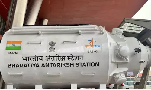 விண்வெளியில் இந்திய ஆய்வு நிலையத்தின் மாதிரியை வெளியிட்டது இஸ்ரோ