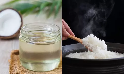 அரிசி சாதமும், தேங்காய் எண்ணெயும்...