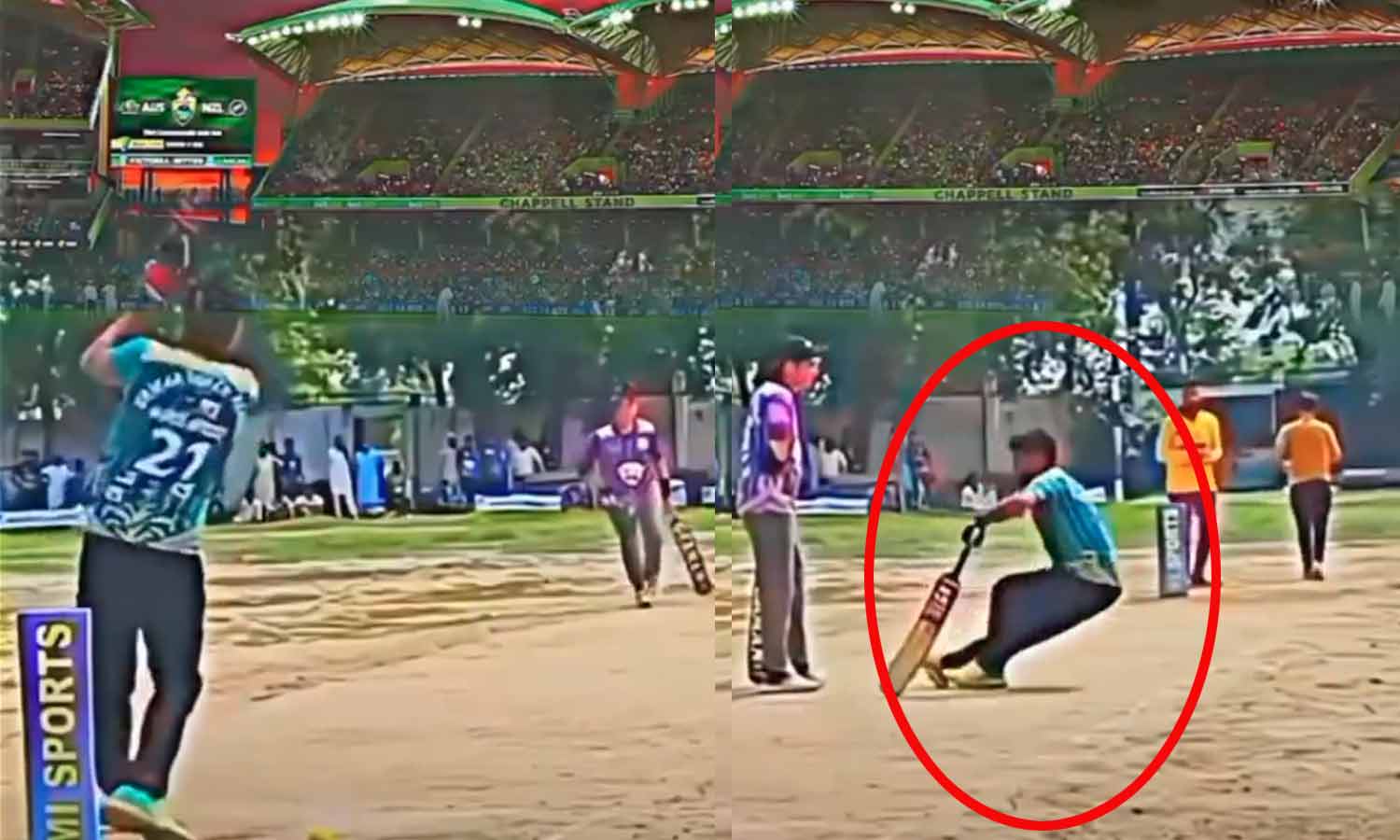 சிக்சர் விளாசிய அடுத்த நொடியே மரணம்- மைதானத்தில் நடந்த அதிர்ச்சி வீடியோ