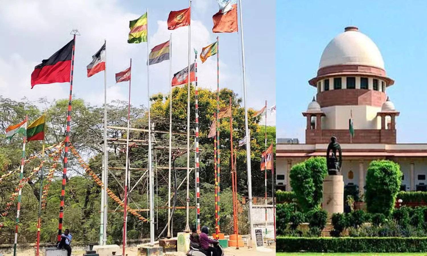 தமிழகத்தில் கொடிக் கம்பங்களை அகற்ற வேண்டும் என்ற உத்தரவுக்கு உச்ச நீதிமன்றம் இடைக்கால தடை