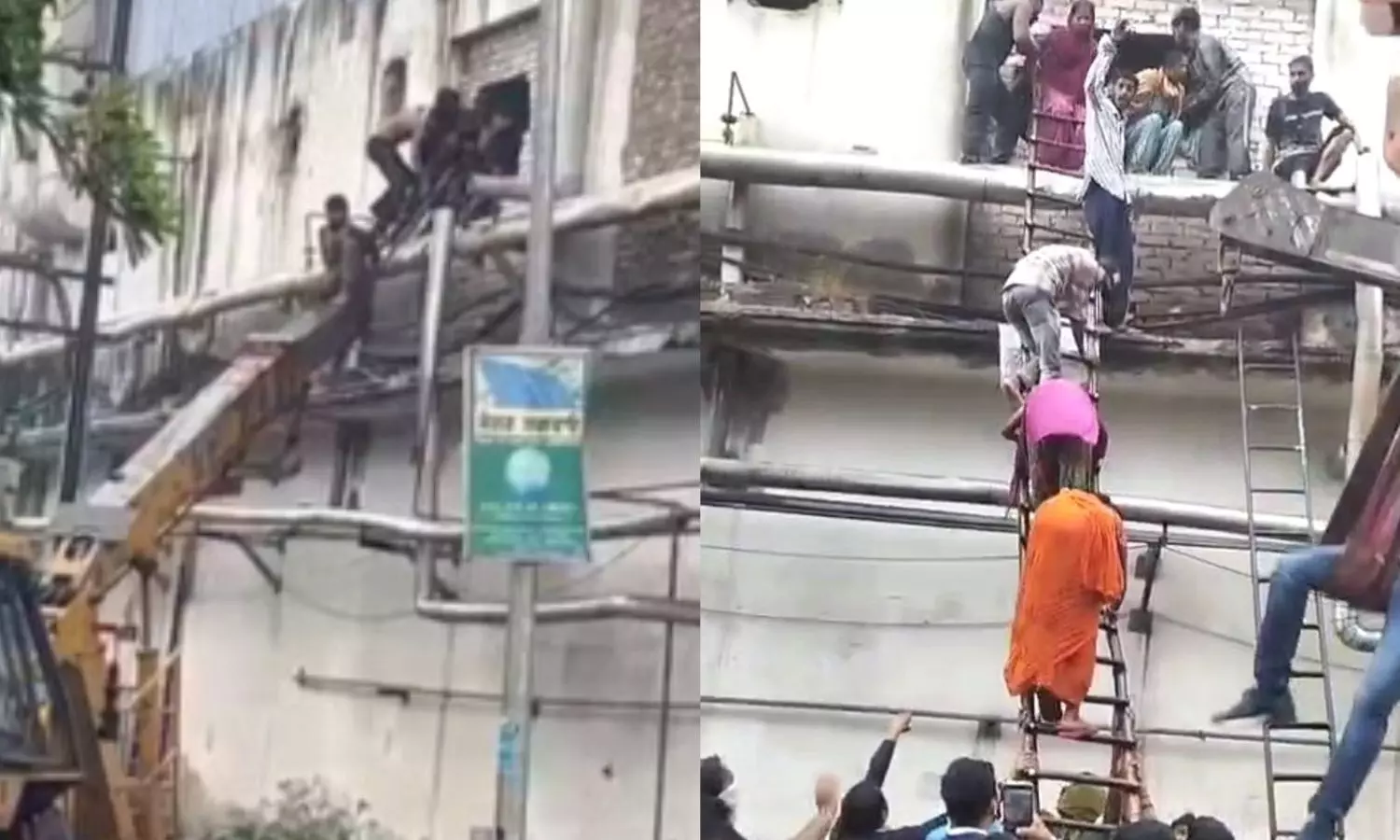 தொழிற்சாலையில் அமோனியா வாயு கசிவு.. உள்ளே சிக்கிய 30 தொழிலாளர்களை சுவரை உடைத்து  மீட்ட தீயணைப்பு படை