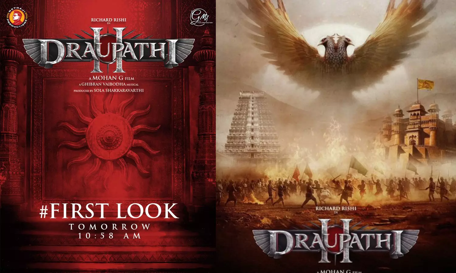 மோகன் ஜி இயக்கும் திரௌபதி 2 படத்தின் ஃபர்ஸ்ட் லுக் அறிவிப்பு !