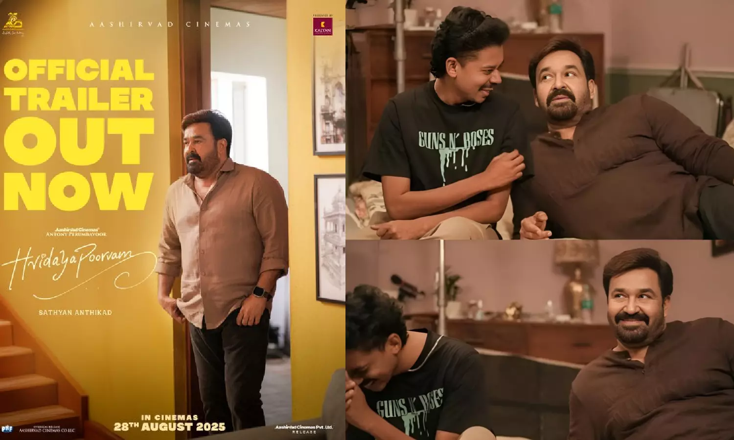 மோகன்லால் நடித்த Hridayapoorvam படத்தின் டிரெய்லர் ரிலீஸ்! மோகன்லால் நடித்த Hridayapoorvam படத்தின் டிரெய்லர் ரிலீஸ்!