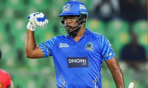 வீடியோ: ஒரே பந்தில் 13 ரன்கள்.. 9 சிக்சர்களை பறக்கவிட்ட சஞ்சு சாம்சன்