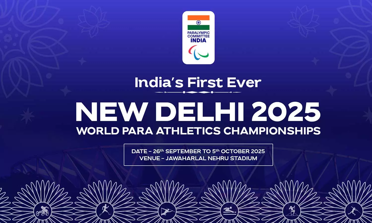 இந்தியாவில் முதன்முறையாக உலக பாரா தடகள சாம்பியன்ஷிப்: 73 பேர் கொண்ட அணி அறிவிப்பு