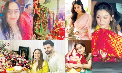 விநாயகர் சதுர்த்தி விழா கொண்டாடிய நடிகைகள்