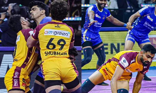 PKL 2025 தெலுங்கு டைட்டன்ஸ் அணியை 38-35 என வீழ்த்தியது தமிழ் தலைவாஸ்