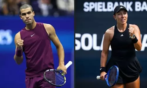 அமெரிக்க ஓபன் டென்னிஸ்: காலிறுதிக்கு முன்னேறிய அல்காரஸ், ஜெசிகா பெகுலா