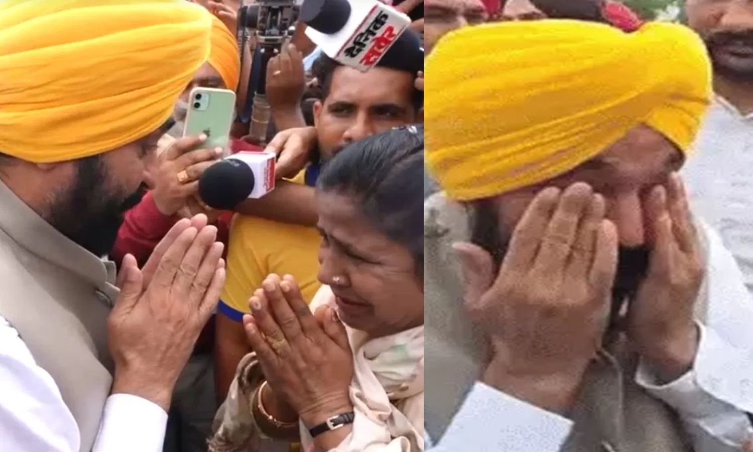 பஞ்சாபை புரட்டிப்போட்ட வெள்ளம்.. மக்களின் நிலை கண்டு கண்ணீர் விட்டு அழுத பகவந்த் மான் - வீடியோ