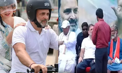 பேரணியில் காணாமல் போன பைக்.. கலங்கி நின்ற இளைஞர் - நெகிழ்ச்சியில் ஆழ்த்திய ராகுல் காந்தி!