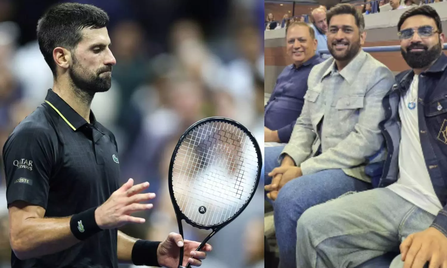 US OPEN டென்னிஸ் போட்டியை நேரில் கண்டுகளித்த தோனி